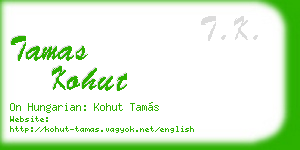 tamas kohut business card